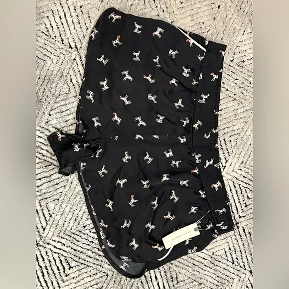 Anthropology The LyreBird Silky Pajama Shorts, 
Dog Print - Picture 6 of 11